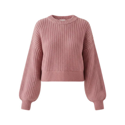 Grobstrick-Kurzpullover für Frauen