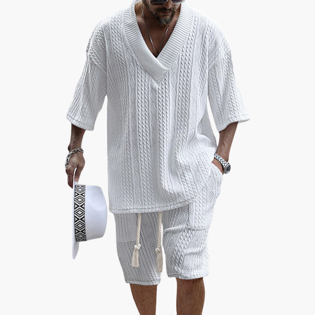 Herren Sommer Set mit Hemd und kurzer Hose