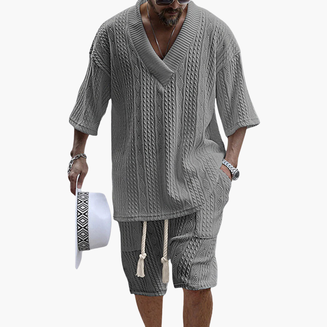 Herren Sommer Set mit Hemd und kurzer Hose
