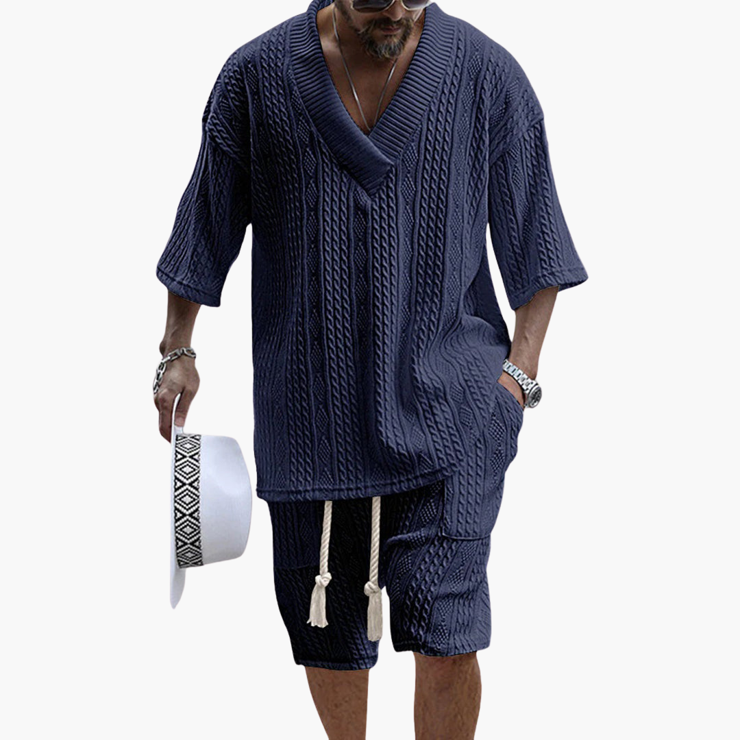 Herren Sommer Set mit Hemd und kurzer Hose