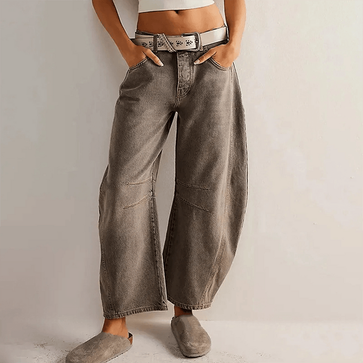 Damenhose mit lockerem geradem Schnitt