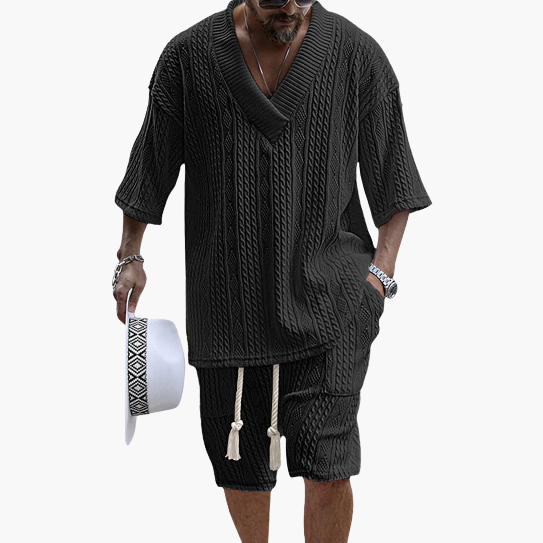 Herren Sommer Set mit Hemd und kurzer Hose