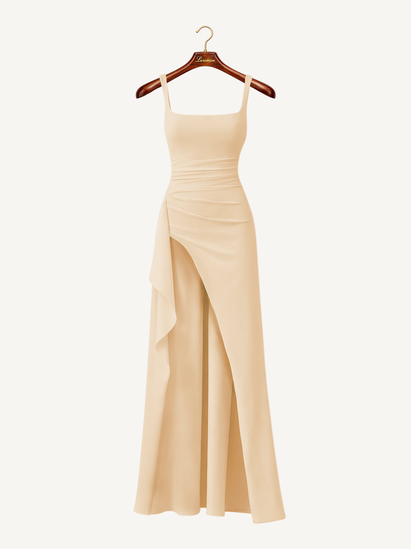 Abend Maxikleid mit schmalen Trägern