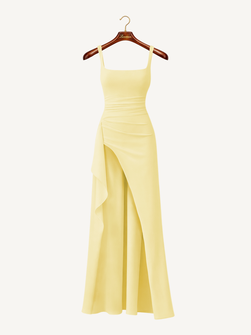 Abend Maxikleid mit schmalen Trägern