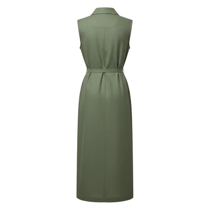 Ärmelloses Kleid mit Knopfleiste für Frauen