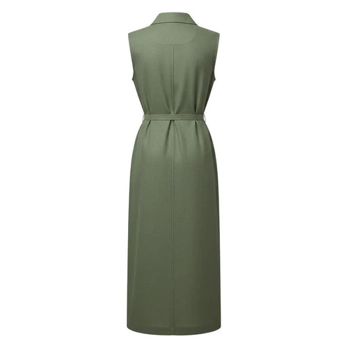 Ärmelloses Kleid mit Kragen und gerader Form