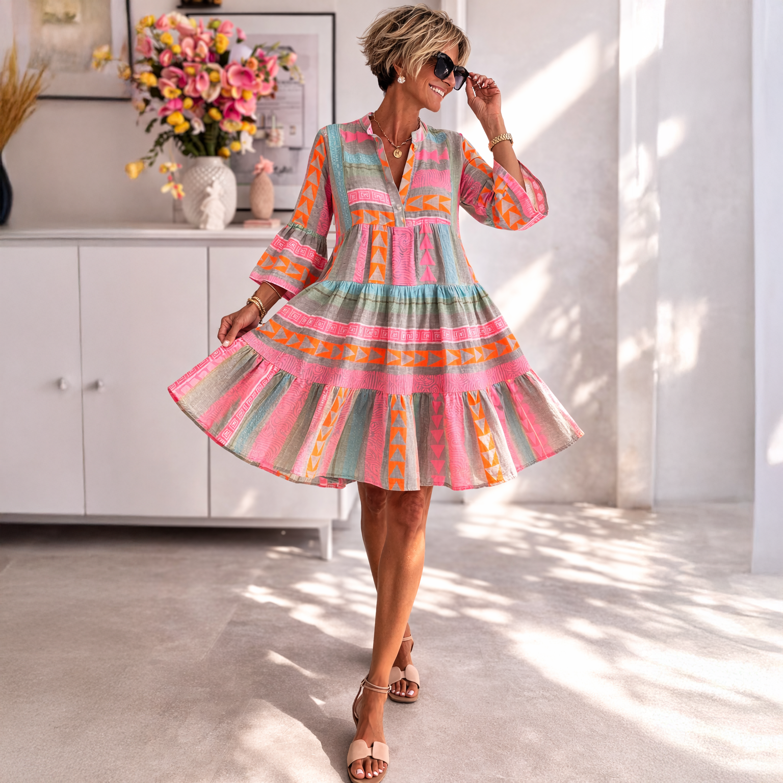 Breites Kleid für ein elegantes Erscheinungsbild