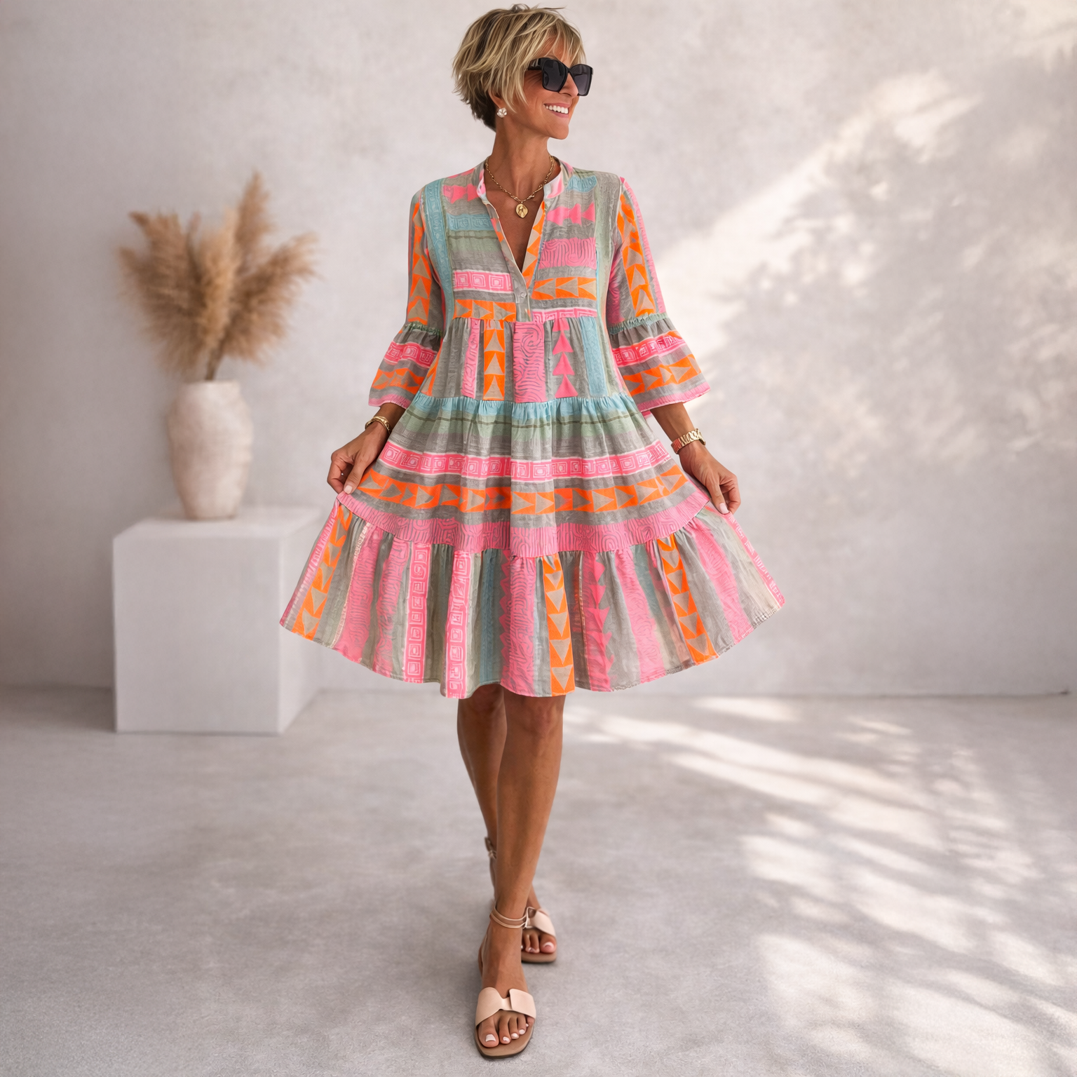 Breites Kleid für ein elegantes Erscheinungsbild