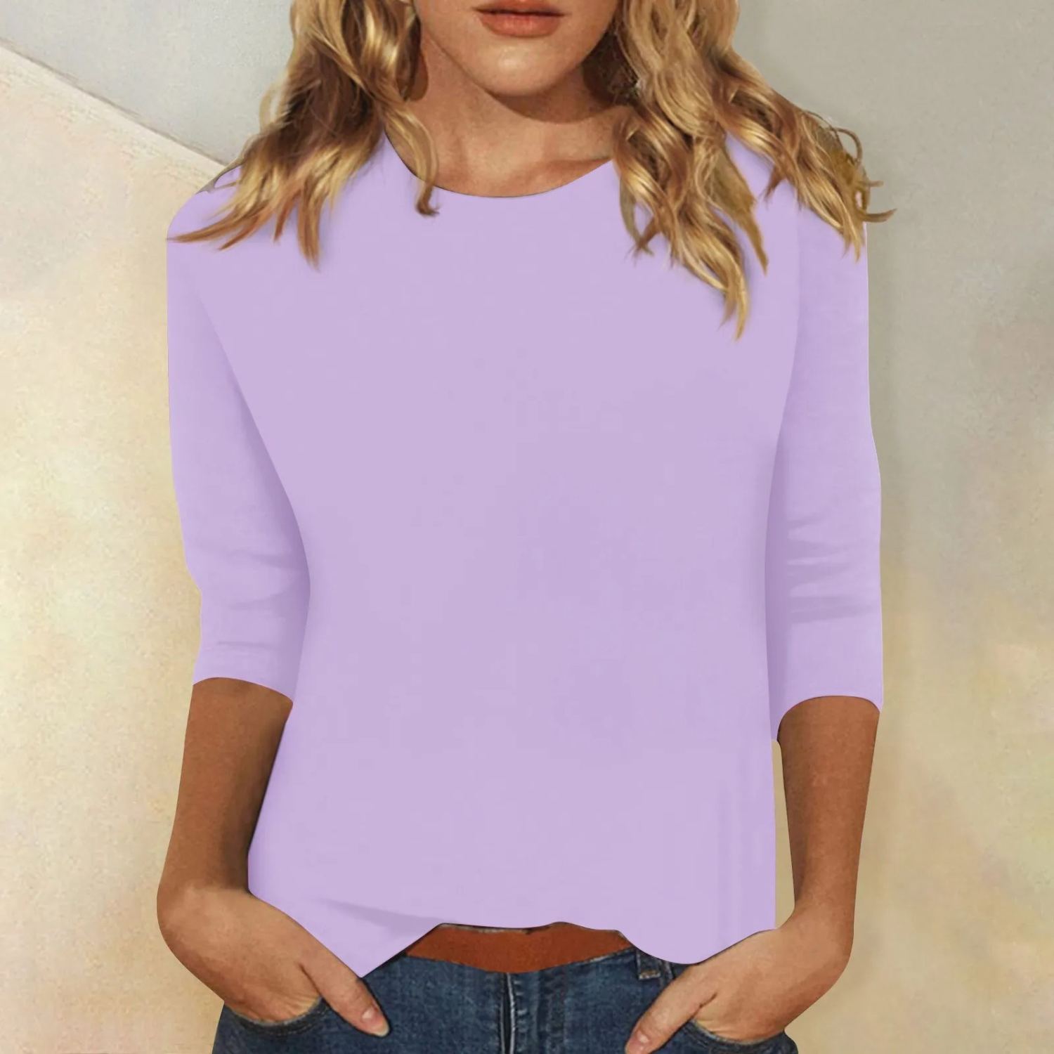 Damen-Bluse mit langen Ärmeln für den Alltag
