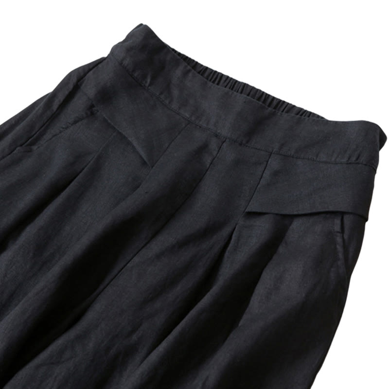 Damen Hose mit weitem Bein und Taschen