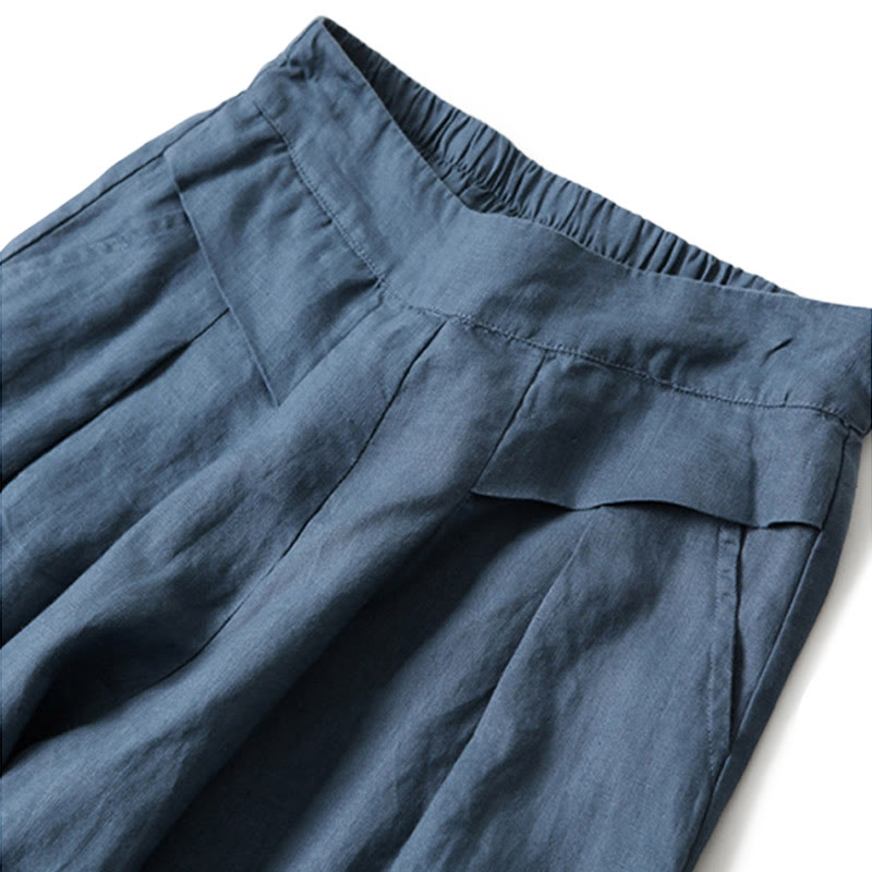 Damen Hose mit weitem Bein und Taschen