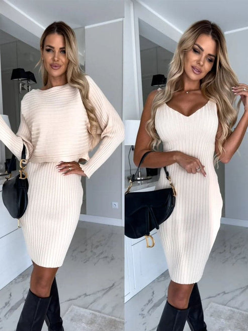 Damen-Set mit Kleid und Pullover