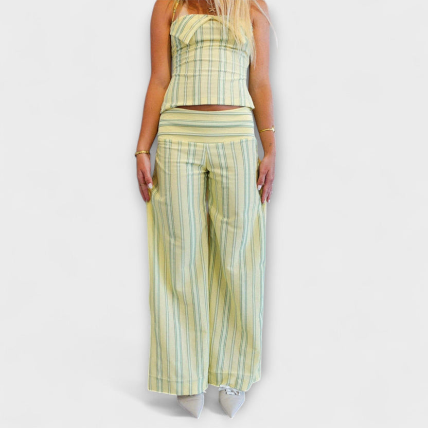 Damen Set mit Streifen und weiter Hose
