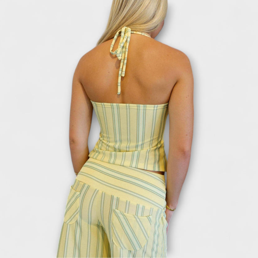 Damen Set mit Streifen und weiter Hose