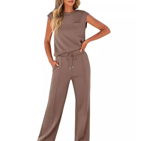 Damen Set mit ärmellosem Oberteil und Hose