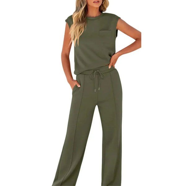 Damen Set mit ärmellosem Oberteil und Hose