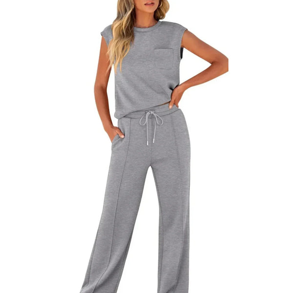 Damen Set mit ärmellosem Oberteil und Hose