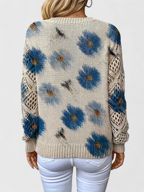 Elegante Pullover mit Blumenmuster