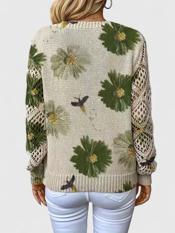 Elegante Pullover mit Blumenmuster