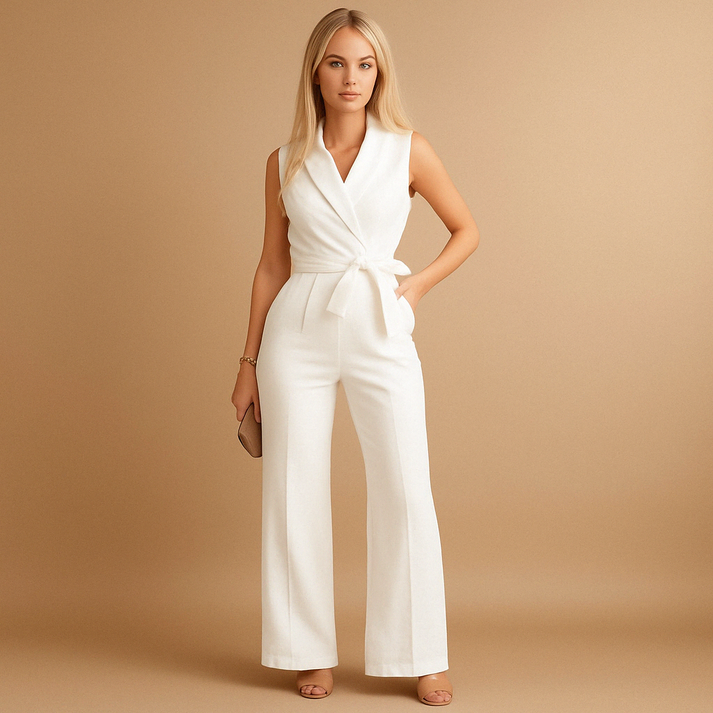Eleganter Damen-Jumpsuit mit Wickelform