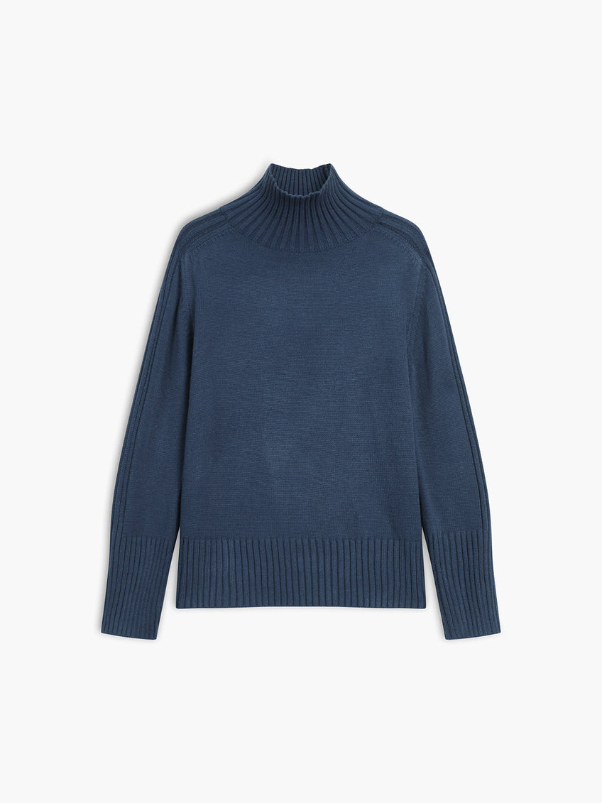 Eleganter Damenpullover mit hohem Kragen