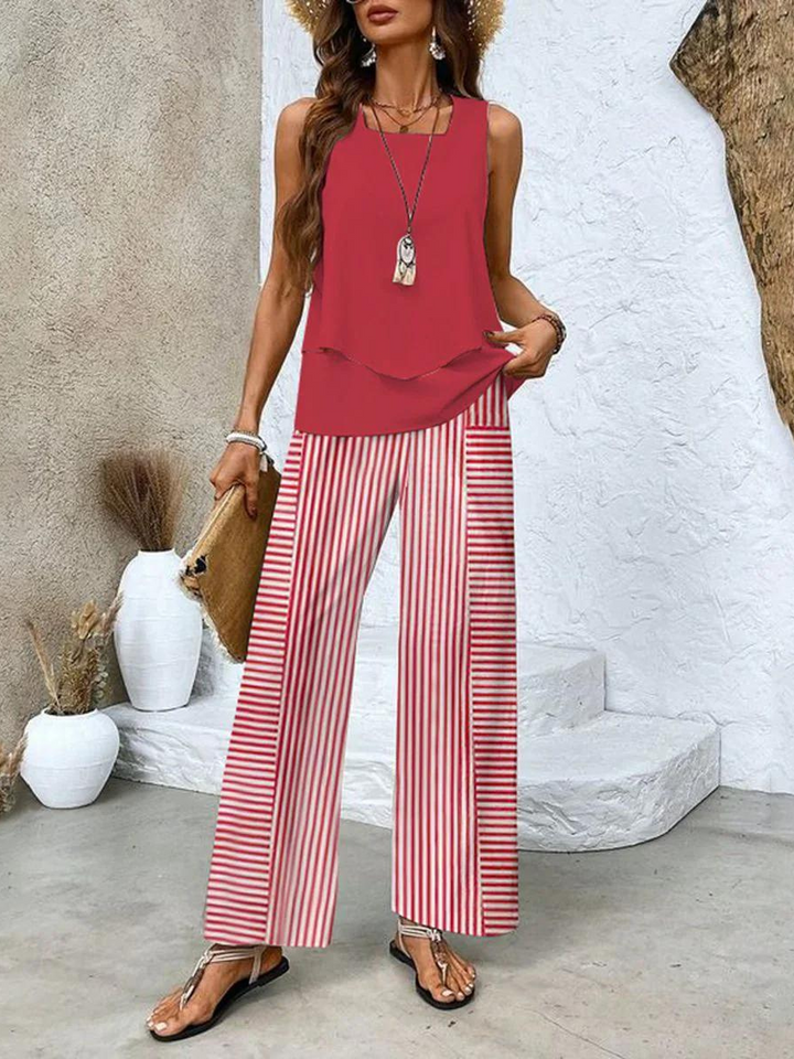 Elegantes Sommer Set mit Top und weiter Hose