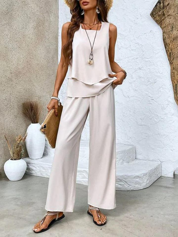 Elegantes Sommer Set mit Top und weiter Hose