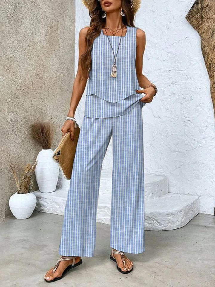 Elegantes Sommer Set mit Top und weiter Hose