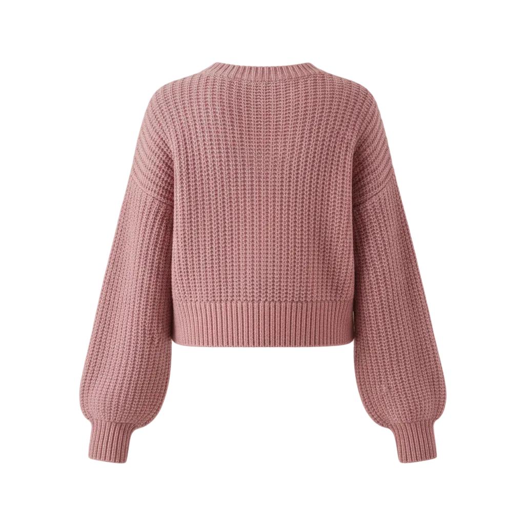 Grobstrick-Kurzpullover für Frauen