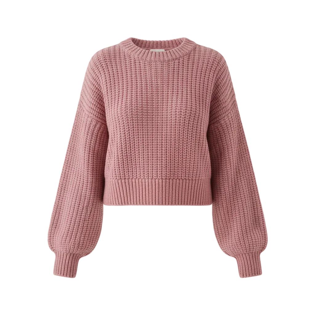 Grobstrick-Kurzpullover für Frauen