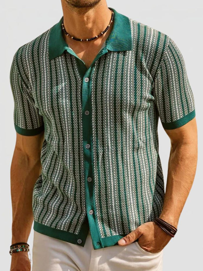 Herrenhemd mit Streifen im Retro Stil