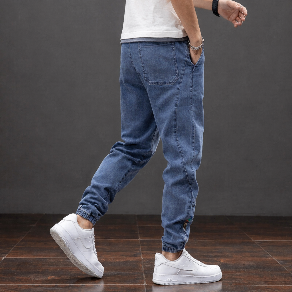 Herren Jogger Hose mit Kordel und schmalem Bein