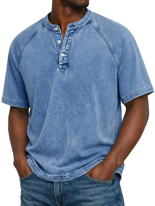 Herren Shirt mit Knöpfen und kurzen Ärmeln