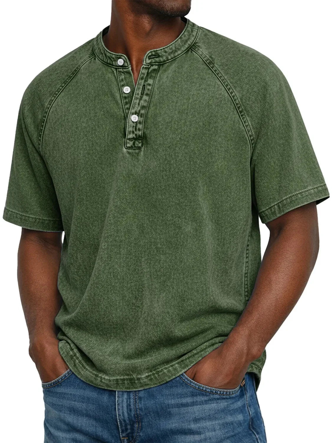 Herren Shirt mit Knöpfen und kurzen Ärmeln