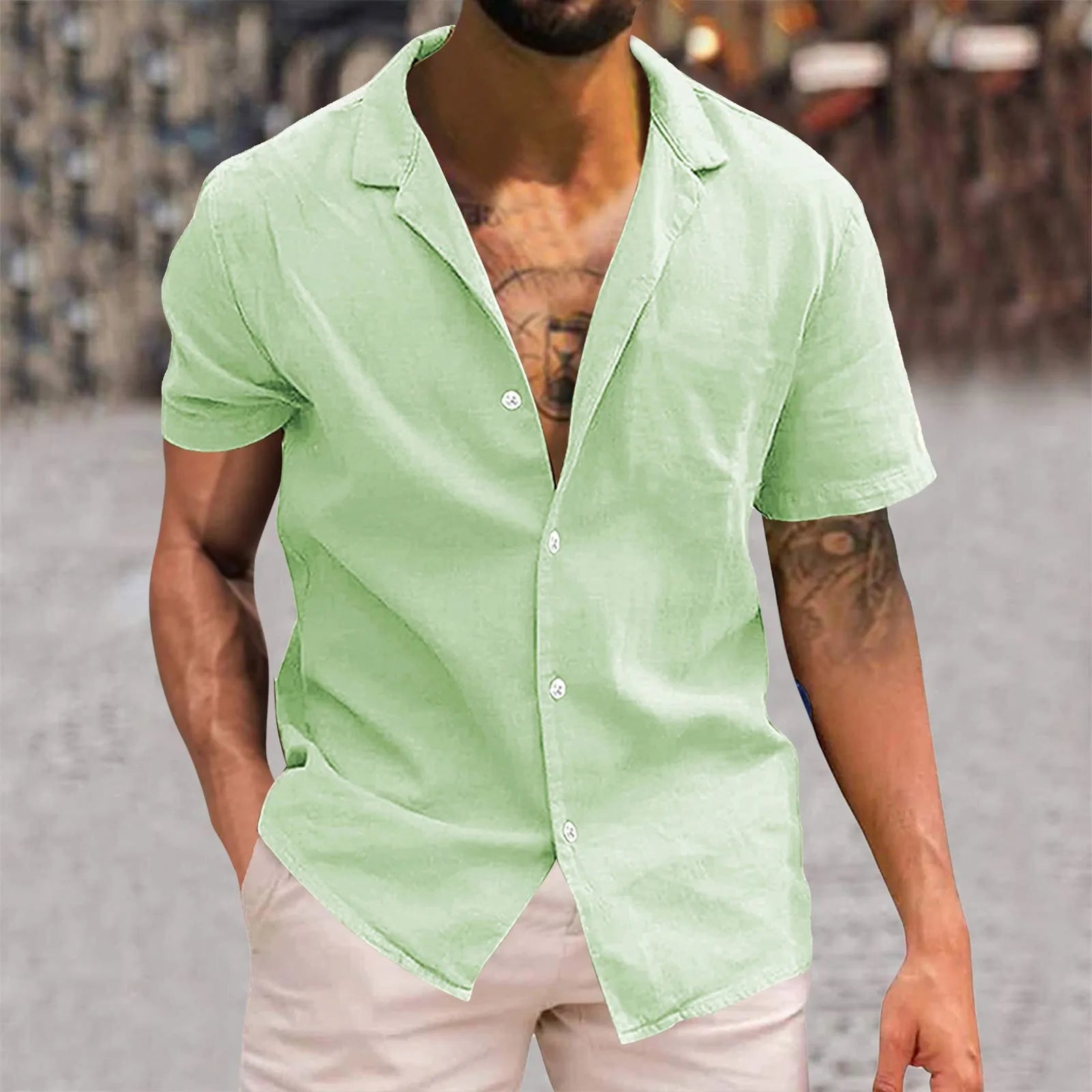 Herren Sommer Hemd mit zeitgemäßem Stil