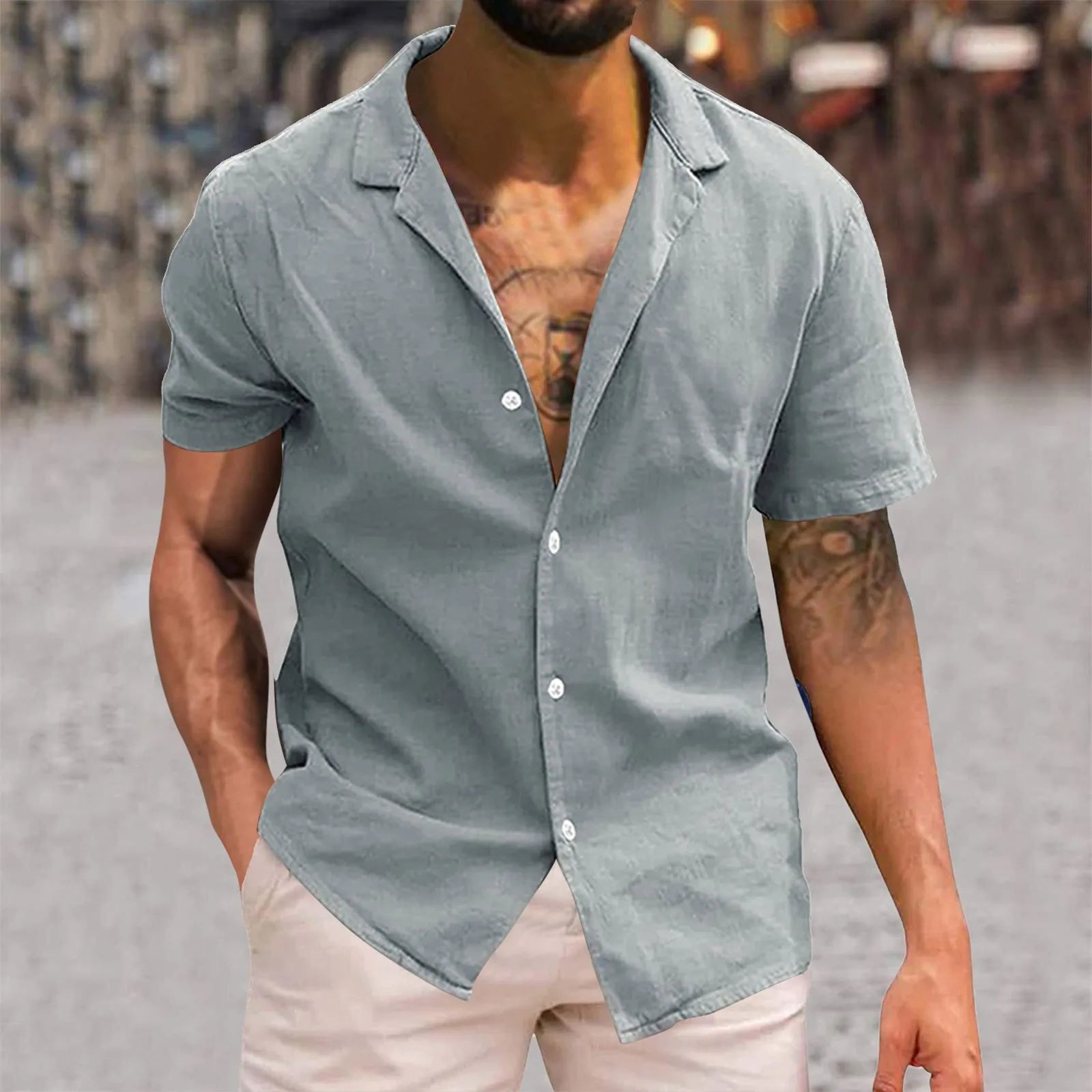 Herren Sommer Hemd mit zeitgemäßem Stil