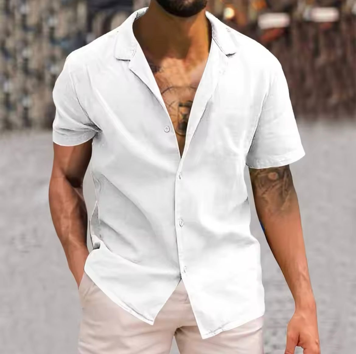 Herren Sommer Hemd mit zeitgemäßem Stil