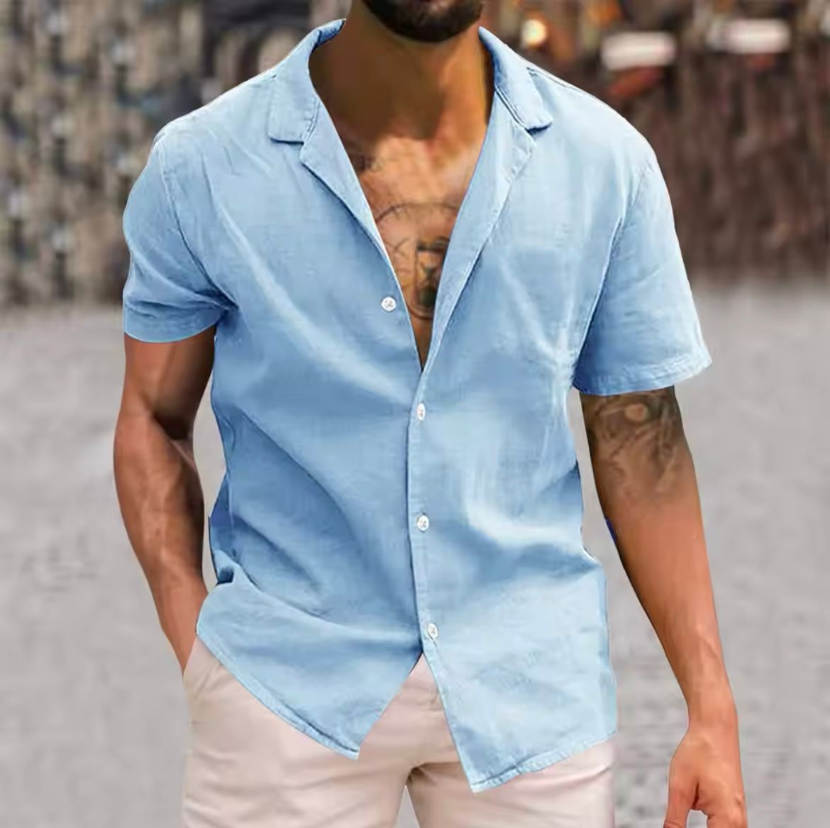 Herren Sommer Hemd mit zeitgemäßem Stil