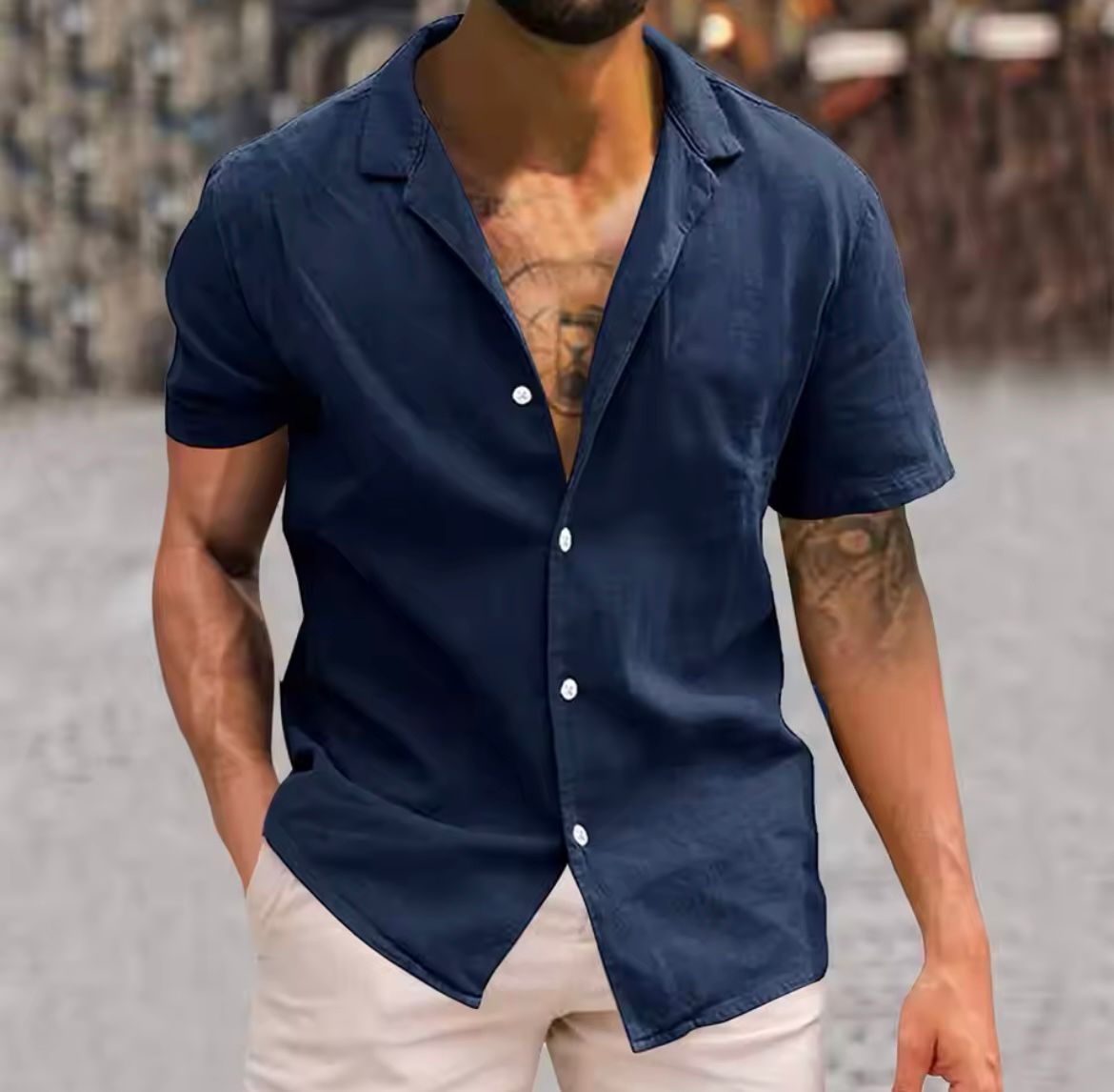 Herren Sommer Hemd mit zeitgemäßem Stil