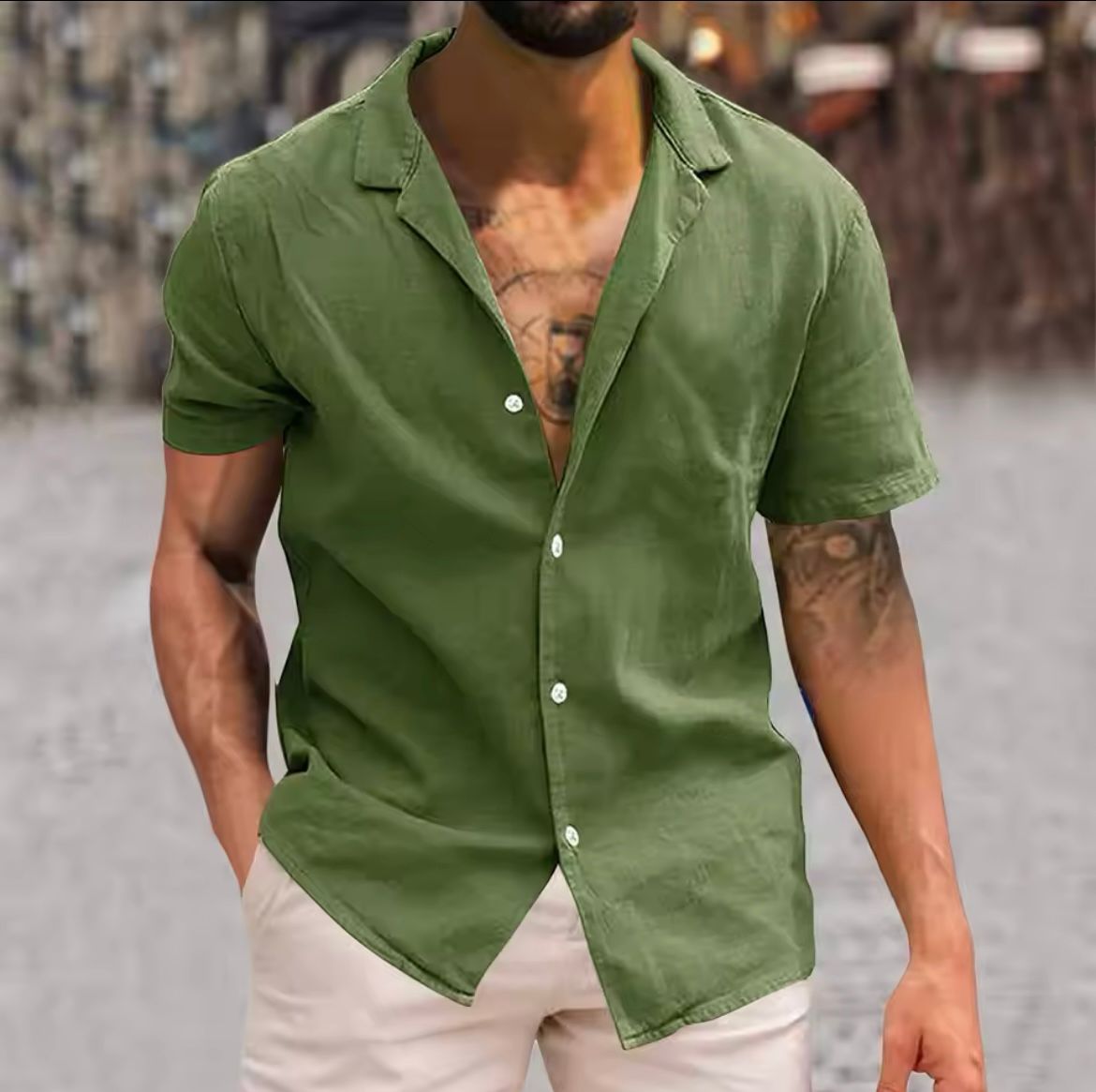 Herren Sommer Hemd mit zeitgemäßem Stil