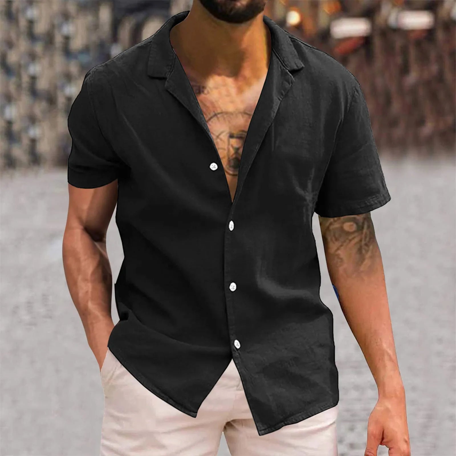 Herren Sommer Hemd mit zeitgemäßem Stil