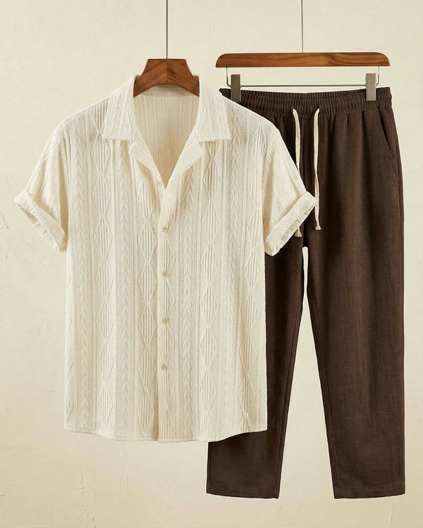 Herren Sommer Set mit Hemd und Hose
