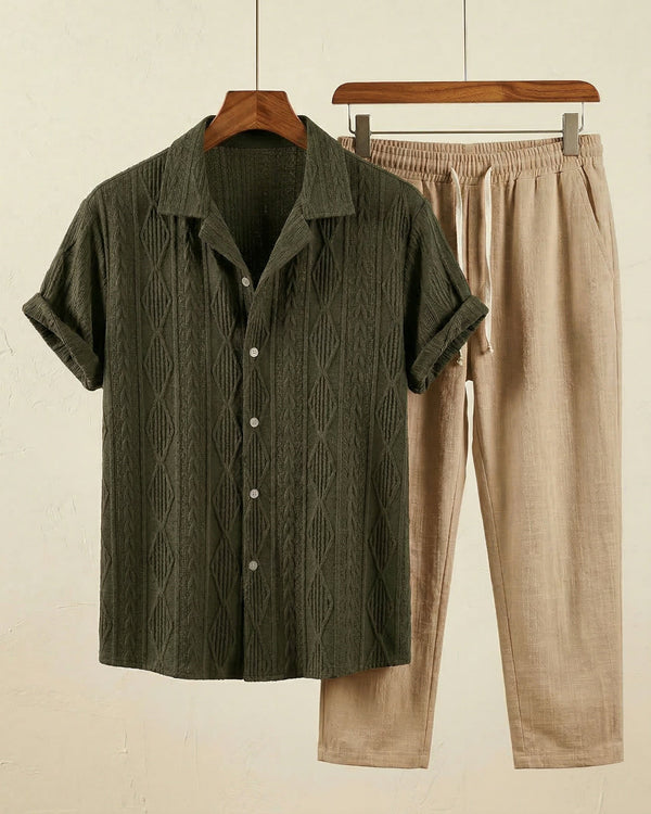 Herren Sommer Set mit Hemd und Hose