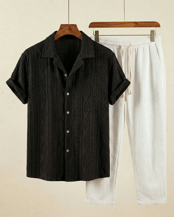 Herren Sommer Set mit Hemd und Hose