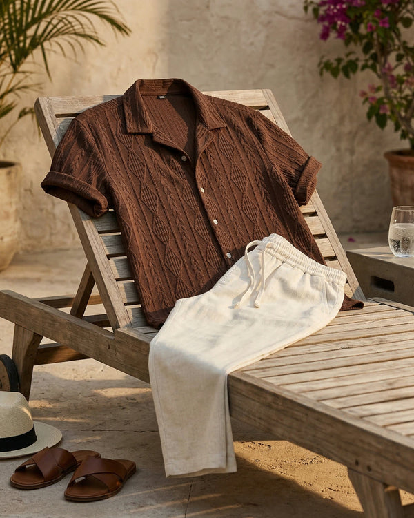 Herren Sommer Set mit Hemd und Hose