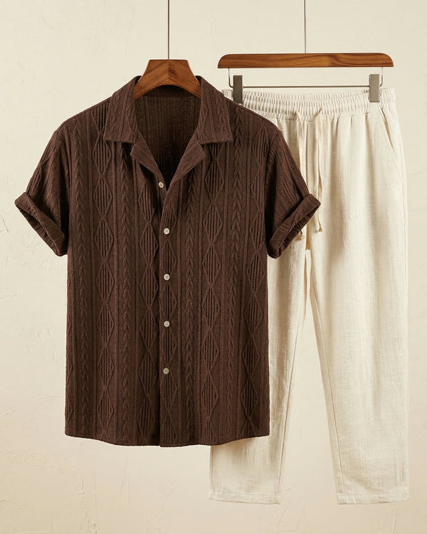Herren Sommer Set mit Hemd und Hose