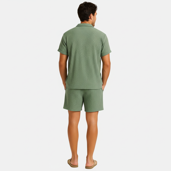Herren Sommer Kombination mit Hemd und Shorts