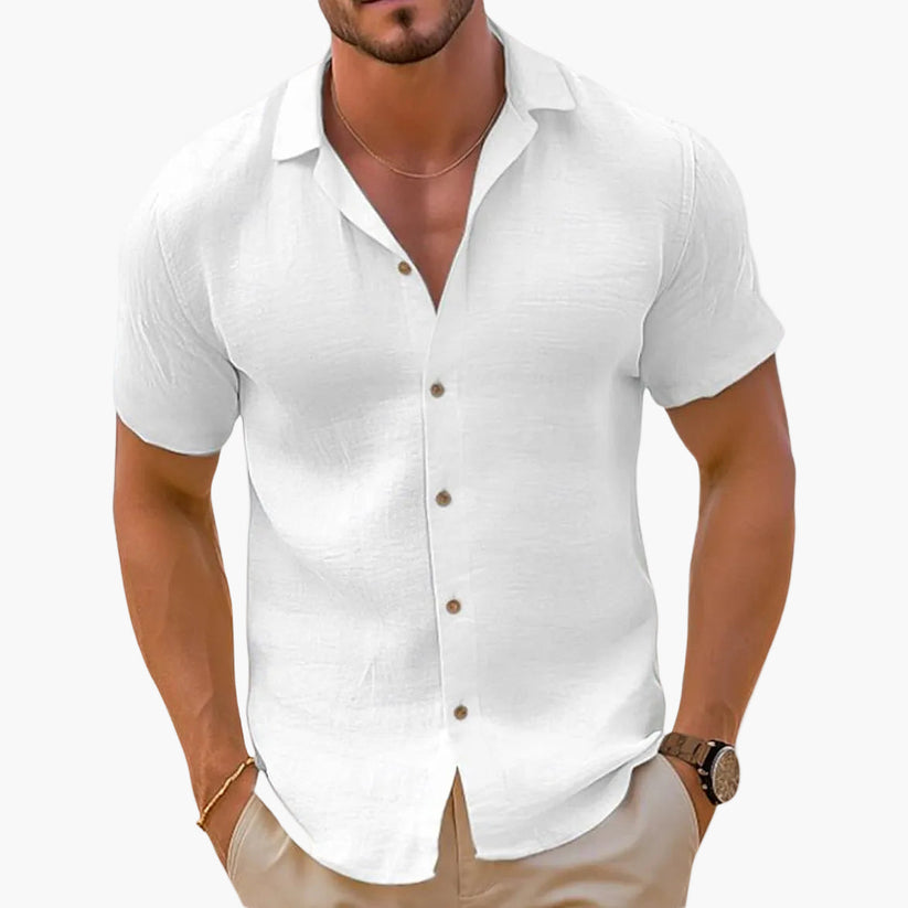 Herren Sommerhemd Kurzarm Mit Lockerer Form