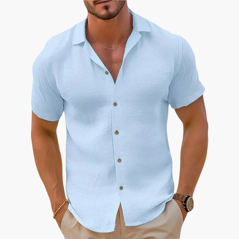 Herren Sommerhemd Kurzarm Mit Lockerer Form