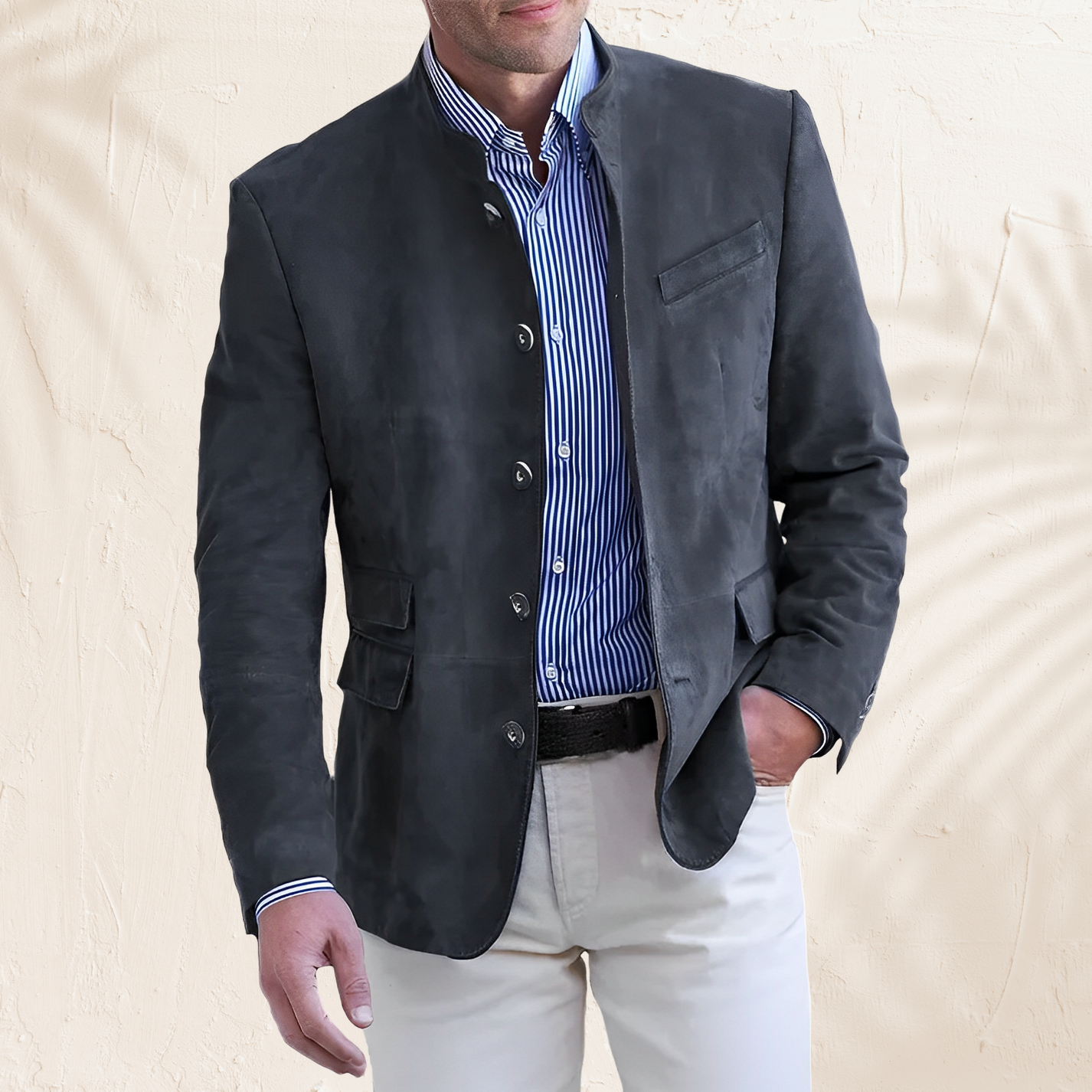 Herrenjacke mit klassischer Linie und moderner Form